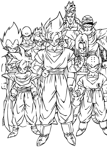 Dibujo para colorear de Dragon Ball Z