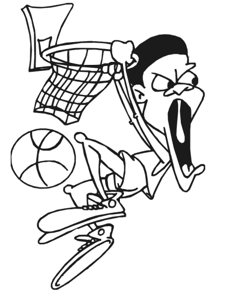 Coloriage dunk basketball