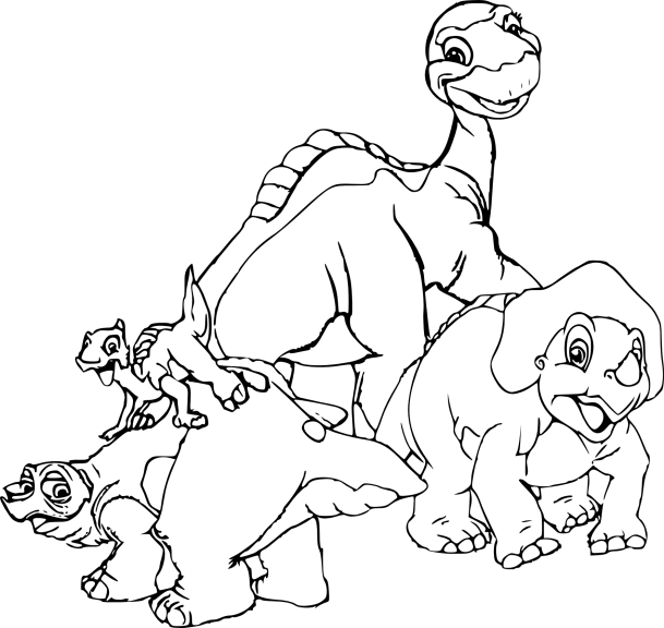 Little dinosaur coloring page