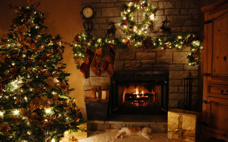 Christmas fireplace