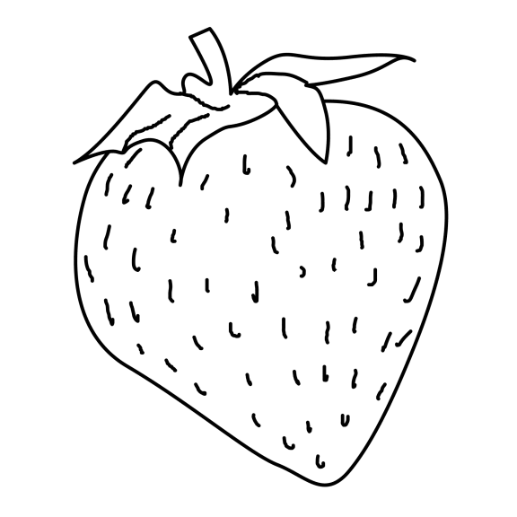 Pineberry white strawberry coloring page