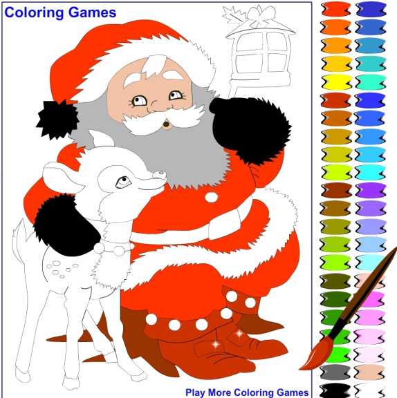 Jeu coloriage père noël gratuit en ligne