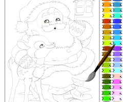 Photo du jeu coloriage pere noel