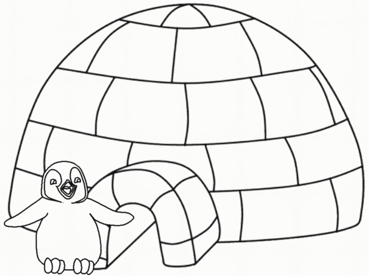 Igloo coloring page