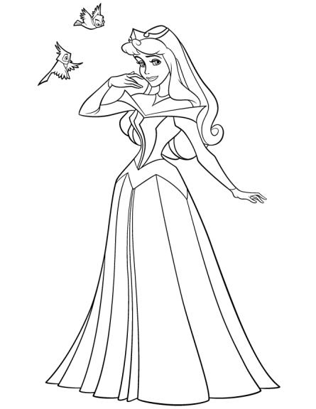 Dibujo de Princesa Aurora para colorear