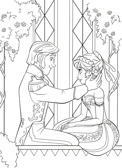 Coloriage Anna et Hans