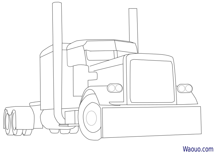 Coloriage camion americain