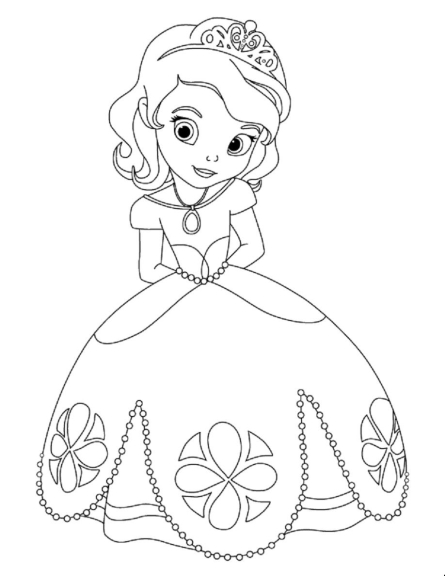 Princess Sofia coloring page