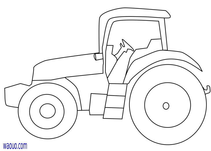 Fruit tractor coloring page