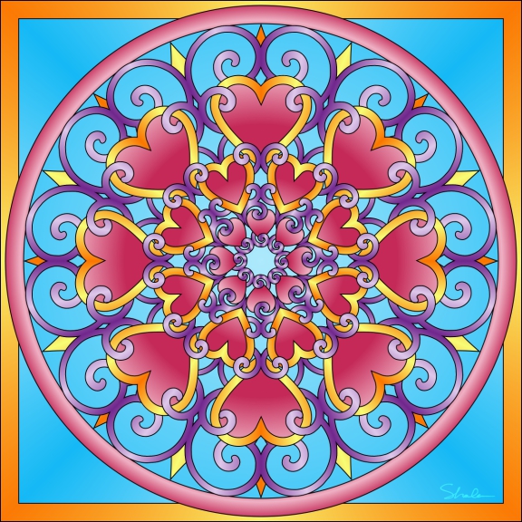 mandala de corazon