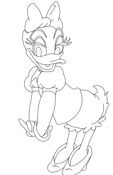 Daisy Duck kleurplaat