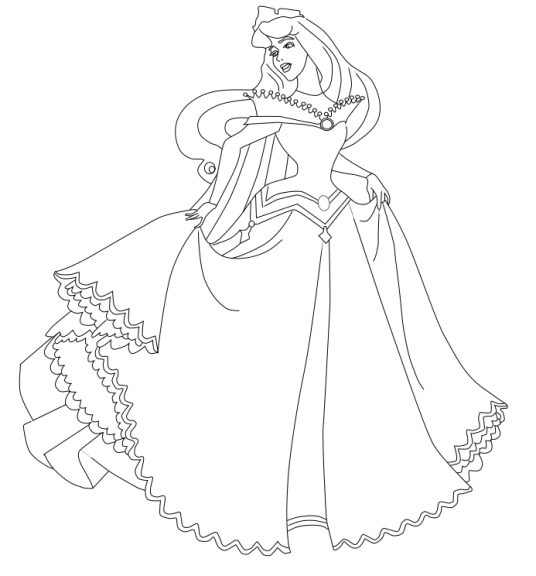 Princesse Aurore coloriage