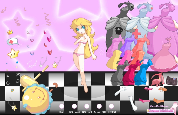 Princesse Peach en sous-vêtements