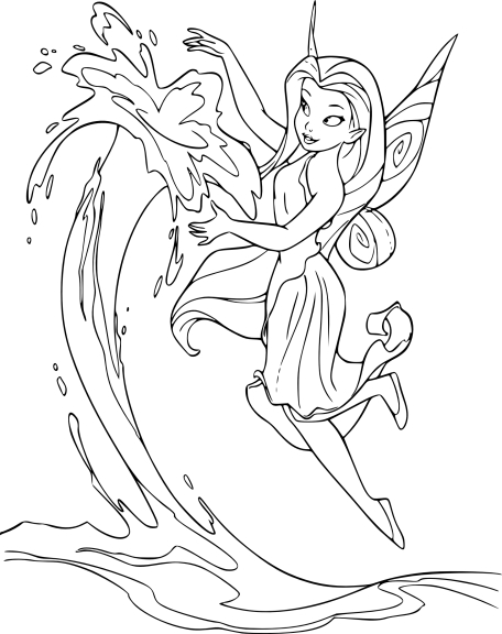 Coloriage fée Ondine