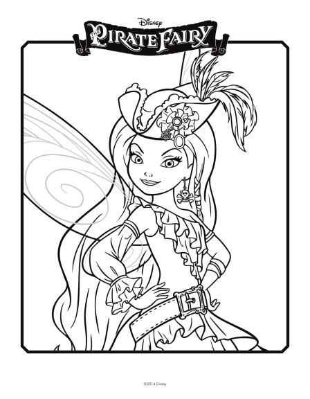 Fairy Ondine pirate coloring page