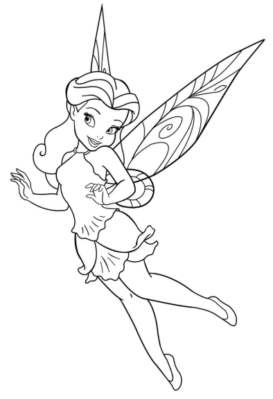 Rosélia fairy coloring page