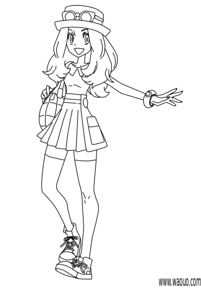 Coloriage Serena Pokemon XY