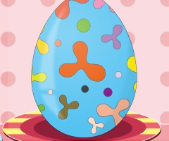 œuf de pâques coloré