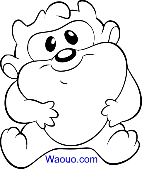 Coloriage bébé Taz