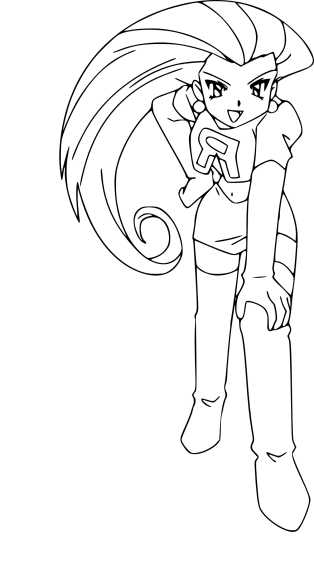 Coloriage Jessie Team Rocket