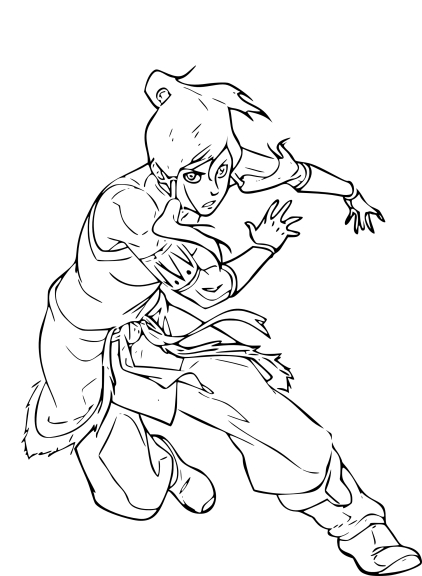 Coloriage la legende de Korra