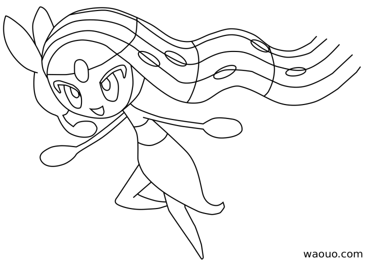 Coloriage Meloetta