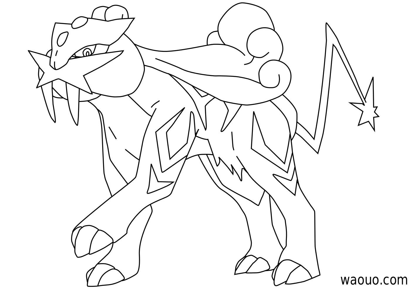 Raikou Pokemon Coloring Pages.