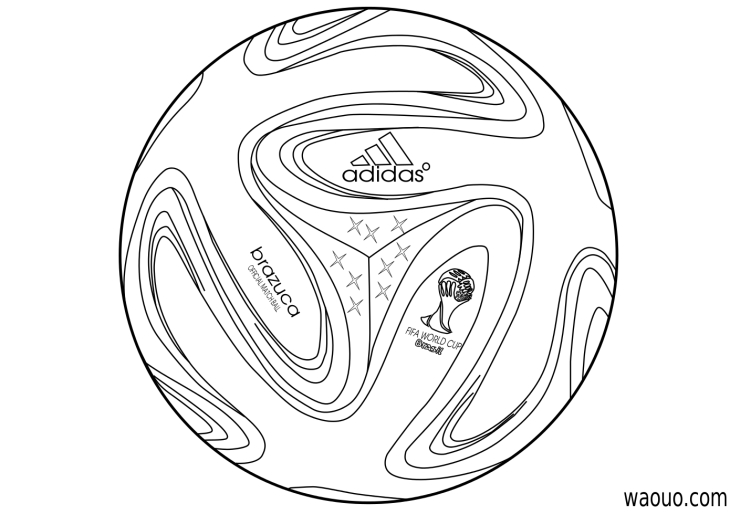 Colorear el balón del Mundial 2014