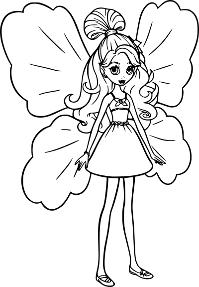 Desenho para colorir da Barbie Lilipucia