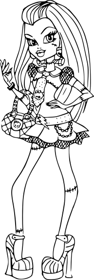 Frankie Stein Coloring Page