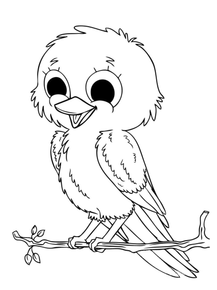 Coloriage bebe oiseau