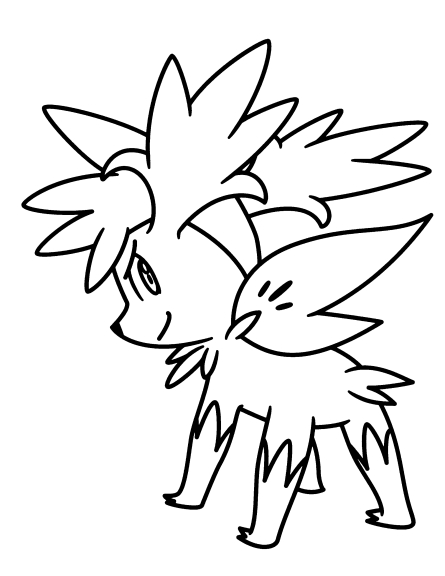 Shaymin Celeste kleurplaat