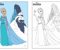 La reine des neiges Elsa à colorier