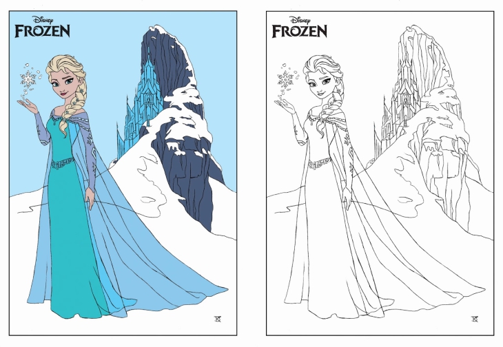 Elsa congelada para colorear