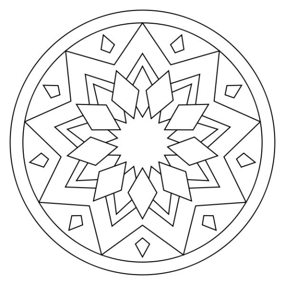 Coloriage Mandala facile