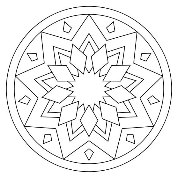 Coloriage Mandala facile