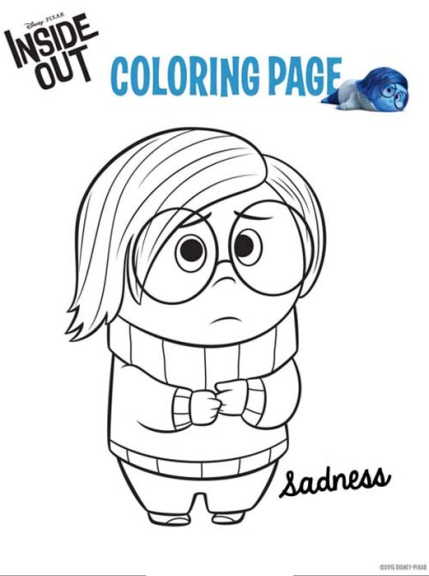 Coloring page sadness Vice versa