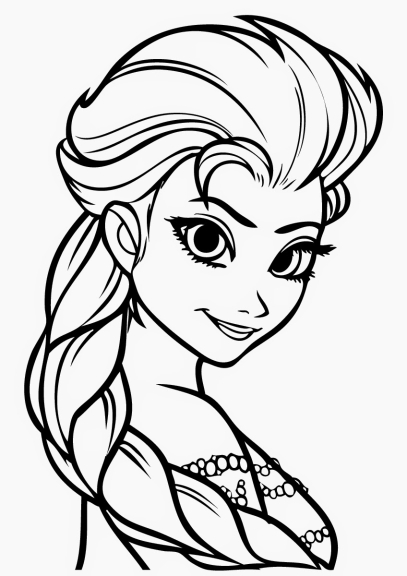 Dibujo de Elsa princesa para colorear