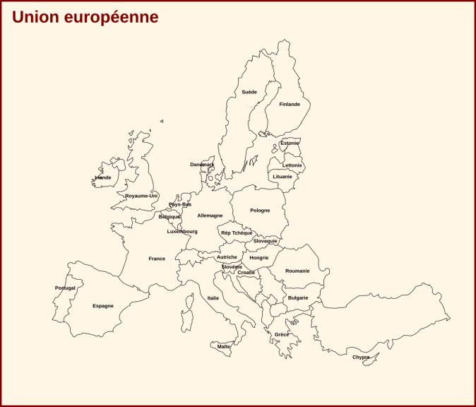 Mapa de países de Europa