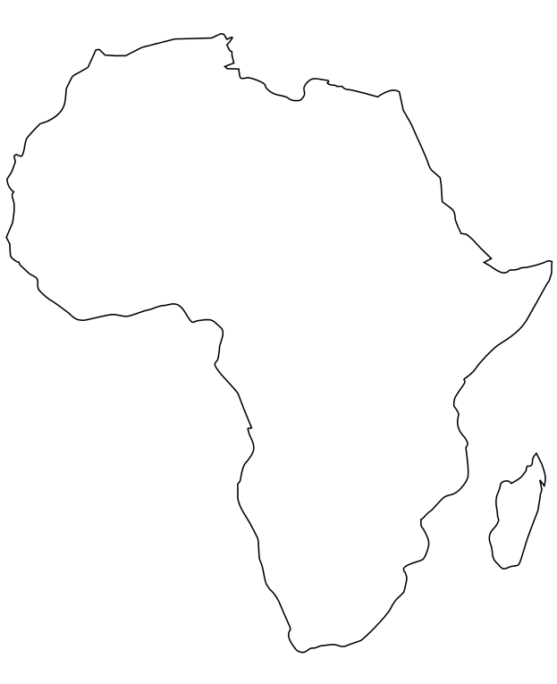 carte afrique vierge