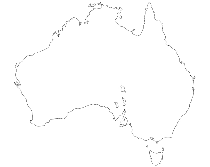 mapa Austrálie