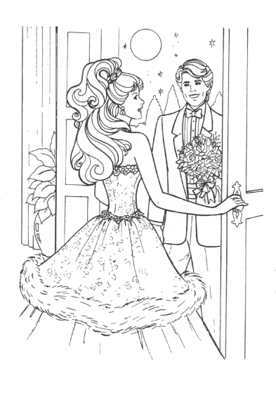 Barbie Ken Coloring Page