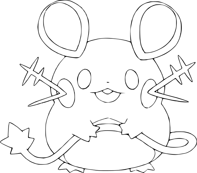 Coloriage Dedenne Pokemon