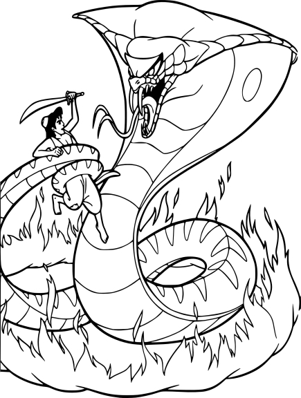 Coloriage Jafar serpent