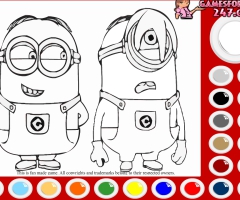 Coloriage jeu minions