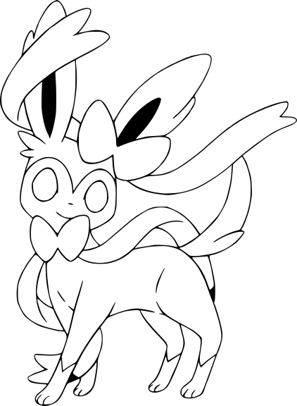 Coloriage Nymphali Pokemon