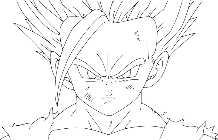 Coloriage Sangohan ado SS2