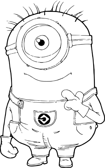 Stuart minion coloring page