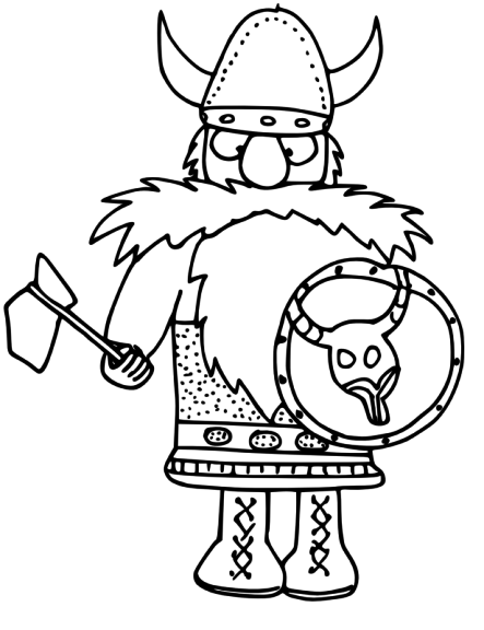 Dibujo de vikingo para colorear