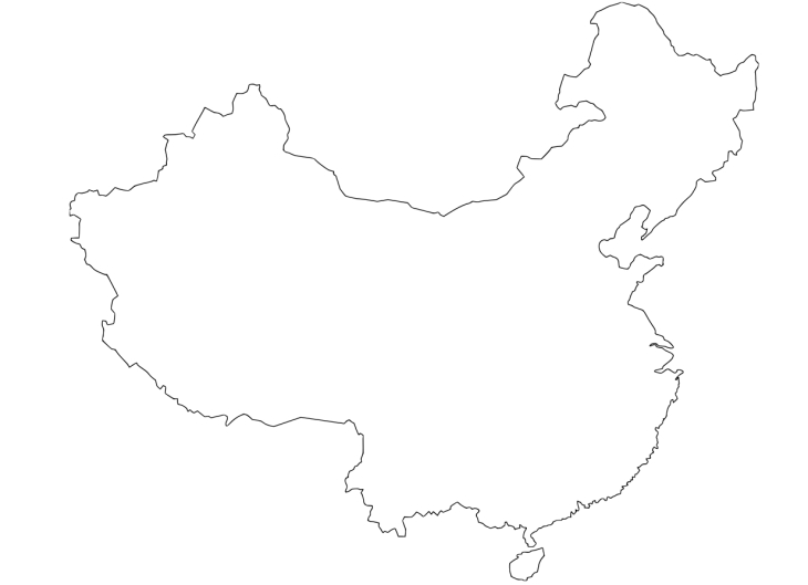 China map to print